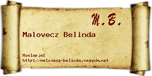 Malovecz Belinda névjegykártya